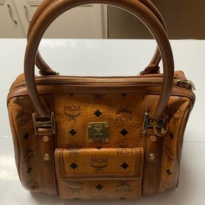 MCM Boston Cognac Bag Authentic Preowned